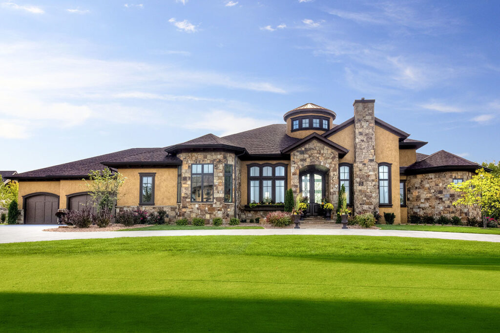 1-Story 5-Bedroom Tuscan Villa with Finished Walkout Basement (Floor Plan)