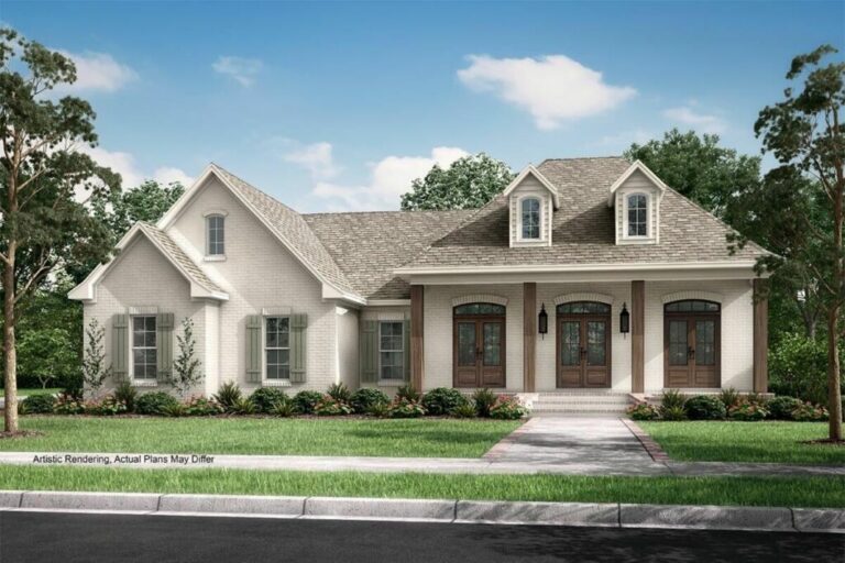3-Bedroom Dual-Story House with Bonus Flex Space (Floor Plan)