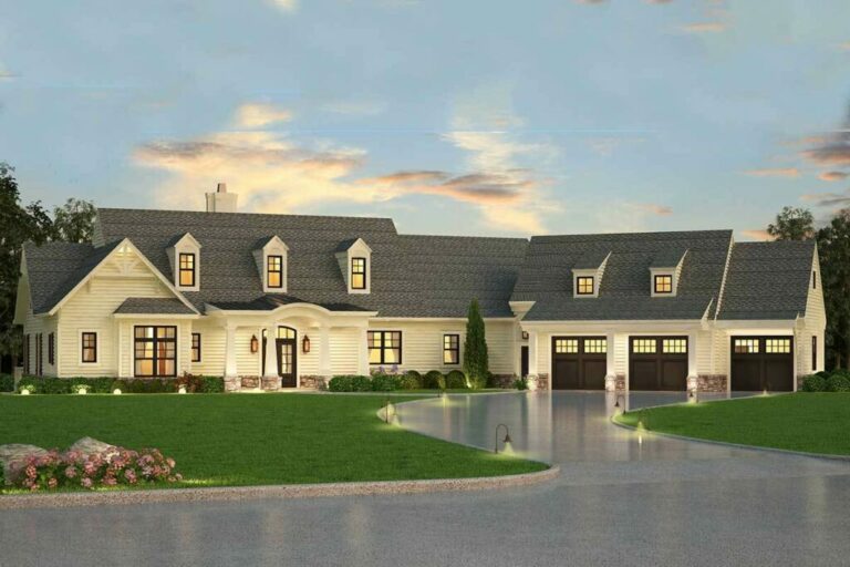 5-Bedroom 2-Story Craftsman Home with Optional In-Law Apartment (Floor Plan)