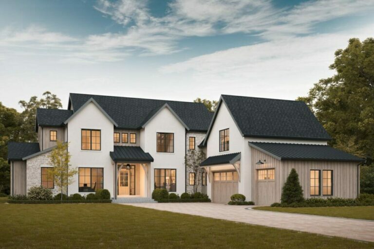 6-Bedroom 2-Story Transitional House with Main Floor Master Bedroom (Floor Plan)