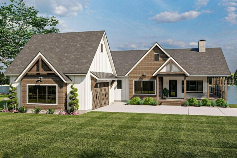 4-Bedroom Single-Story Lake House with Two Main Floor Suites and Lower Level Expansion (Floor Plan)