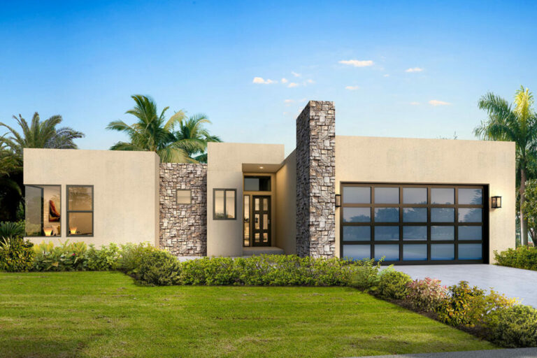 3-Bedroom Single-Story Contemporary Home with Split Beds (Floor Plan)