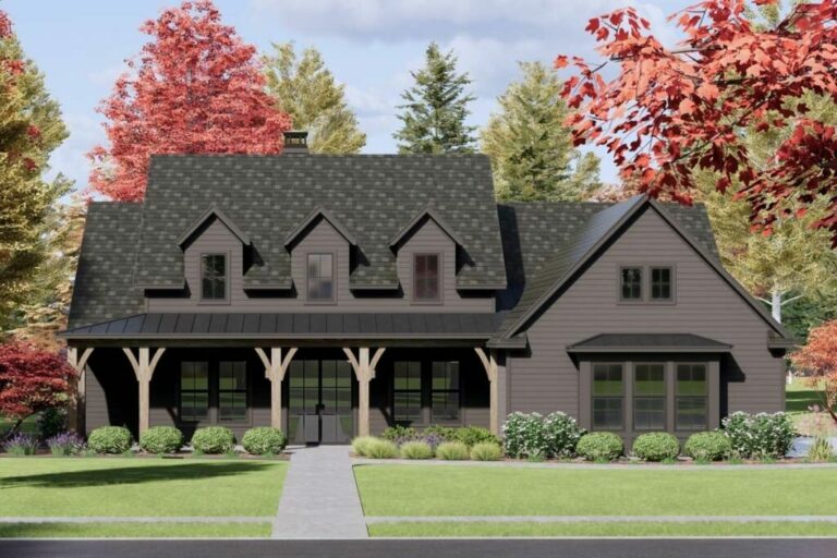 4-Bedroom Single-Story New American Farmhouse with Open Concept Living (Floor Plan)