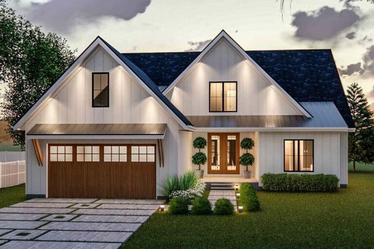 4-Bedroom 2-Story Modern Farmhouse With Main-Floor Master Suite (Floor Plan)