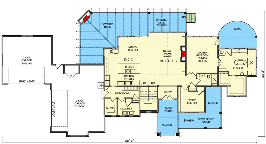 2-Story 7-Bedroom Transitional Farmhouse with Home Office and 4-Car ...