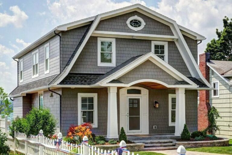 Barn Style 4-Bedroom 2-Story Country Cottage House with Gambrel Roof (Floor Plan)