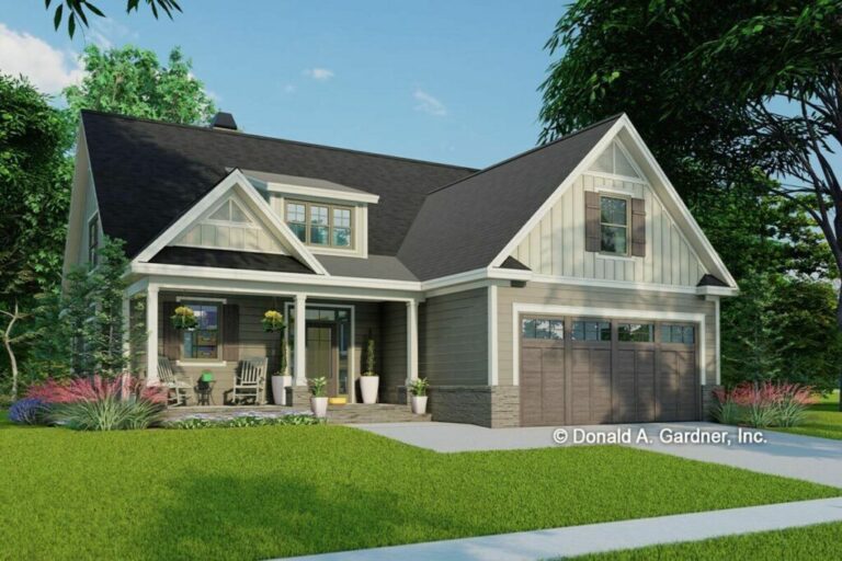 3-Bedroom 2-Story Modern Farmhouse with Open Concept Living (Floor Plan)