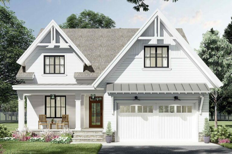 3-Bedroom 2-Story Modern Farmhouse With Dual Laundry Rooms (Floor Plan)