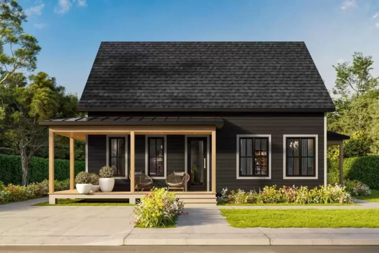 Simple 5-Bedroom Dual-Story Farmhouse with Finished Basement and Large Covered Porches (Floor Plan)