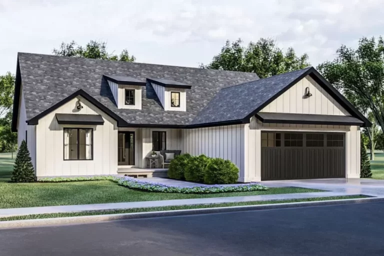 4-Bedroom Single-Story Craftsman New American Style Farmhouse with Cathedral Ceiling Great Room (Floor Plan)
