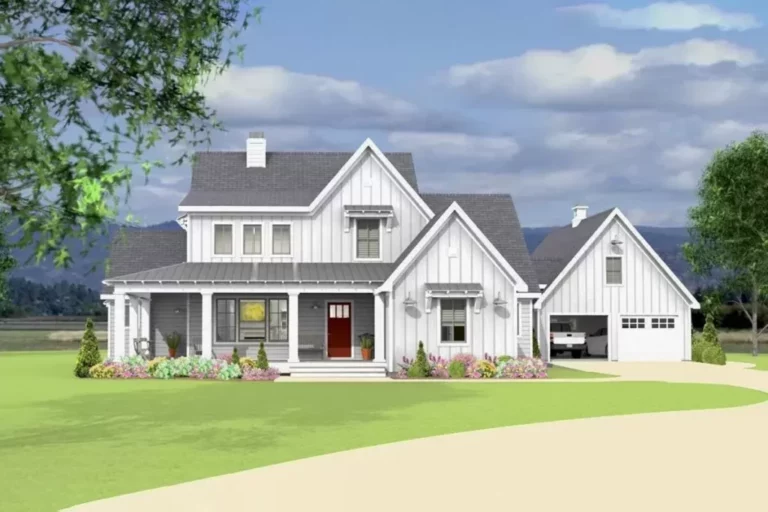 4-Bedroom Two-Story Modern Farmhouse With Flexible Loft Space (Floor Plan)