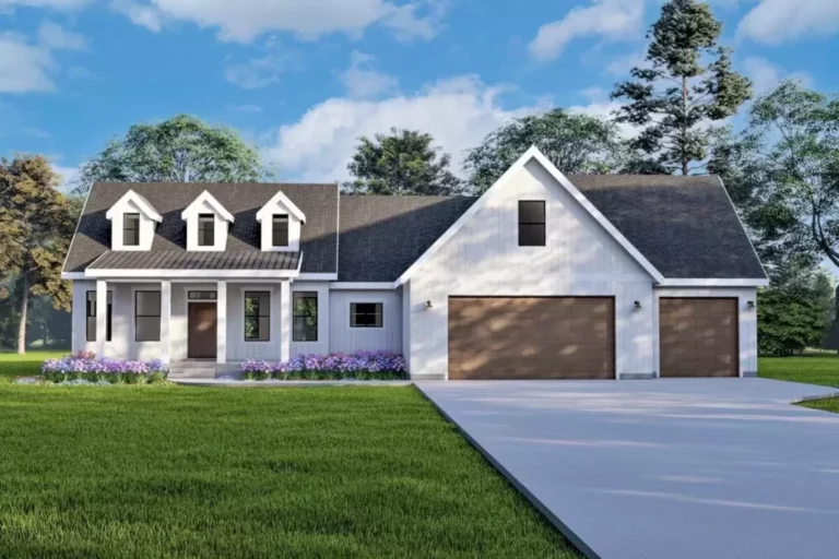 4-Bedroom 1-Story Farmhouse With Large Garage and Lower Level Expansion Potential (Floor Plan)