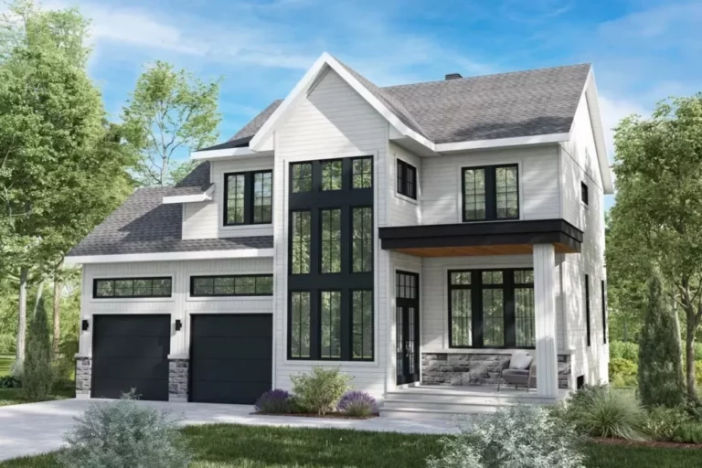 3-Bedroom 2-Story Modern Farmhouse with Luxurious Upstairs Laundry (Floor Plan)