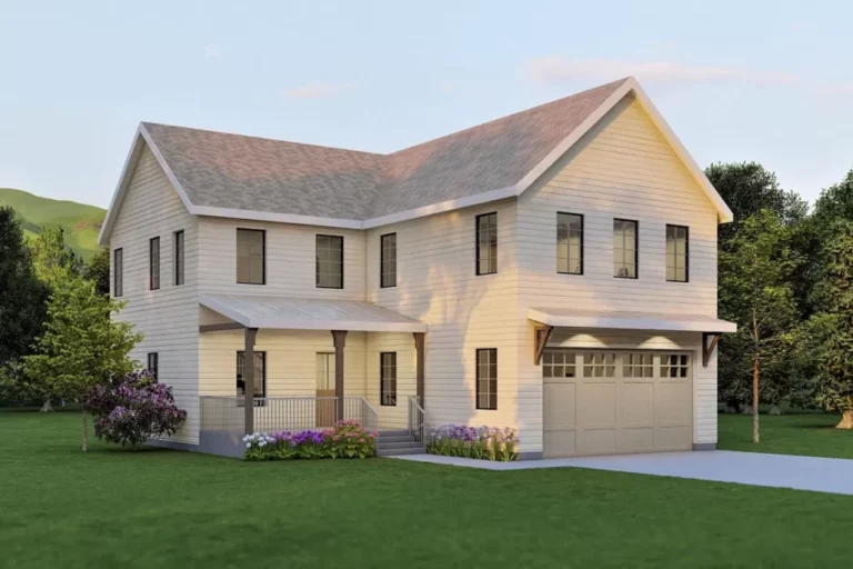 5-Bedroom Two-Story Contemporary Farmhouse With 2-car Garage (Floor Plan)