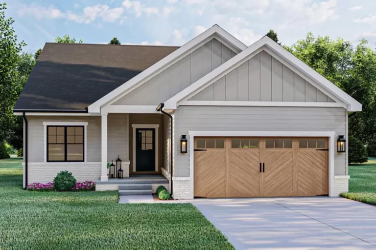 4-Bedroom 1-Story Ranch Home with Built-In Wet Bar and Fireplace in Basement (Floor Plan)