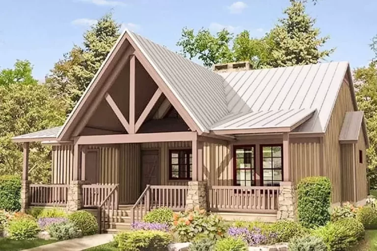 3-Bedroom 1-Story Country Cabin House with Porches and Decks Galore (Floor Plan)