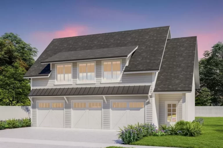 1-Bedroom Dual-Story Carriage House with Functional Flex Space (Floor Plan)