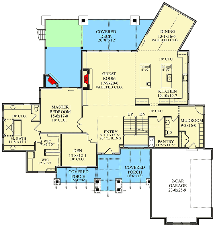 Bedroom Story New American Farmhouse With Main Level Master Suite Floor Plan Onehappylemon