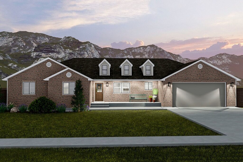5-Bedroom 1-Story Ranch House with Optional Lower Level (Floor Plan)