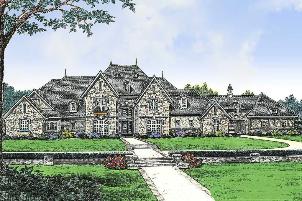 5-Bedroom 2-Story Elegant Home With Side and Rear Garage Access (Floor Plan)