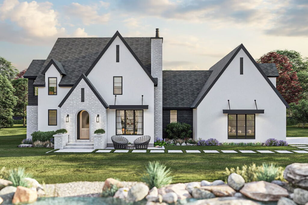 4-Bedroom 2-Story Transitional House with Flexible Bonus Space (Floor Plan)