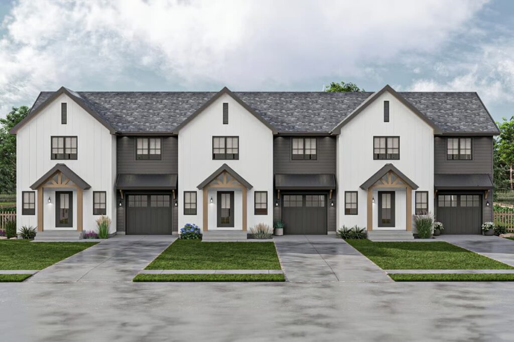 Massive 9-Bedroom 2-Story Farmhouse With Attached Garage and Open Concept Living (Floor Plan)