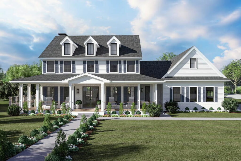 2-Story 4-Bedroom Colonial House with Formal Living and Dining Rooms (Floor Plan)