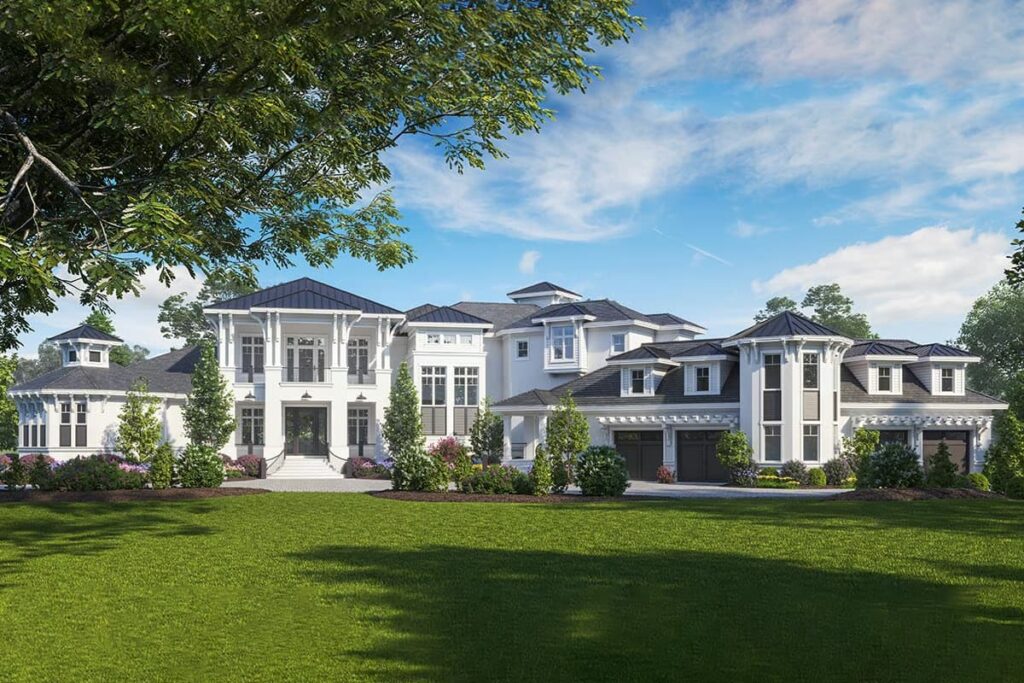 4-Bedroom 2-Story Modern Villa With Courtyard Entry and Massive Storage (Floor Plan)