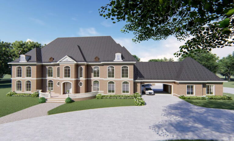 6-Bedroom Two-Story Georgian Home with Grilling Porch (Floor Plan)
