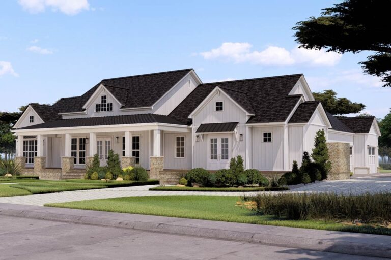 3-Bedroom 1-Story Farmhouse with Versatile Studio (Floor Plan)