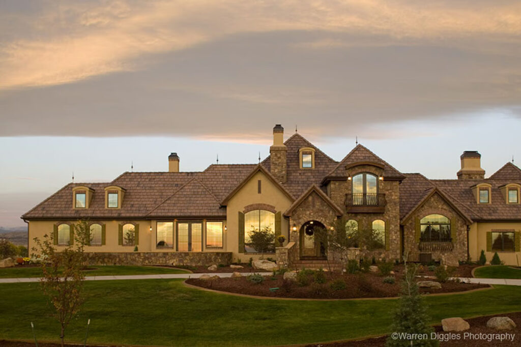 2-Story 4-Bedroom Palatial French Country Home with Lower-Level Entertainment (Floor Plan)