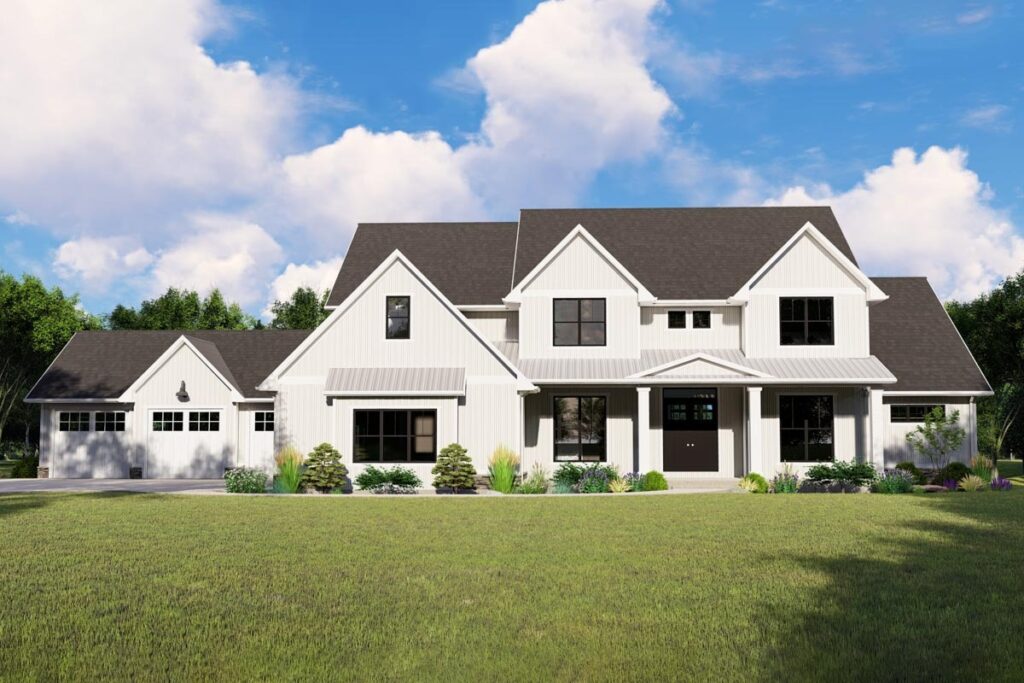 5-Bedroom 2-Story Modern Farmhouse with Optional Lower-level Guest Suite (Floor Plan)
