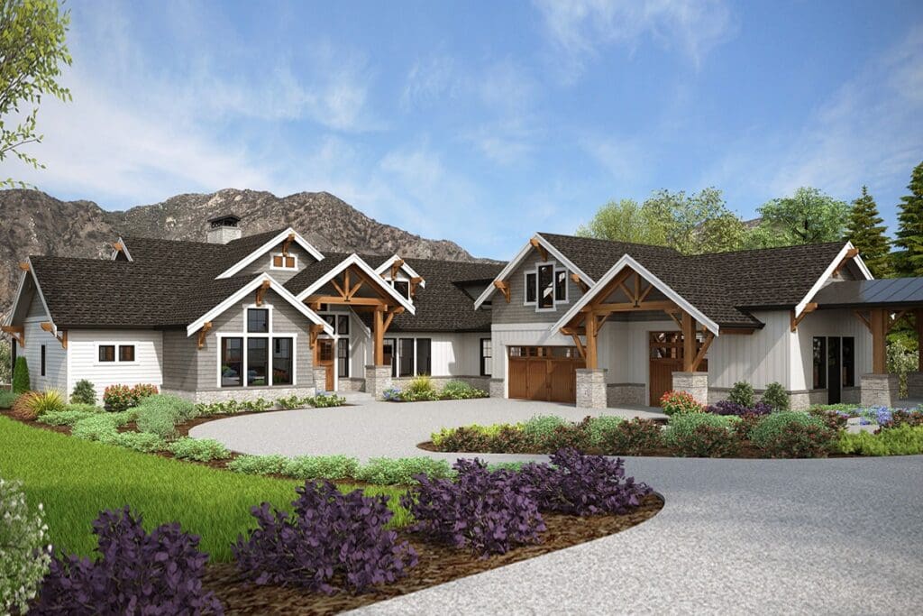 4-Bedroom 2-Story Craftsman Home with Billiards Lounge (Floor Plan)