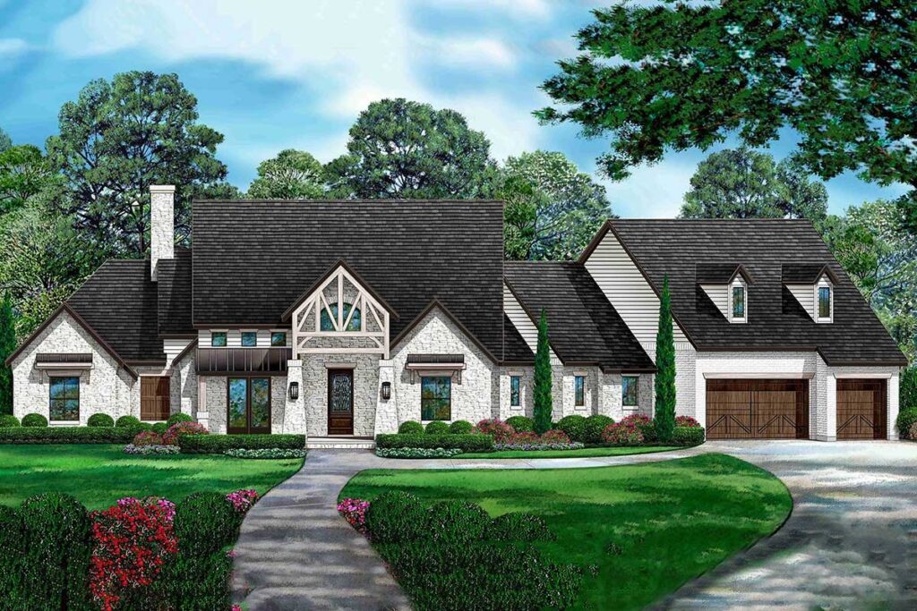 3-Bedroom 1-Story Modern Farmhouse With Luxe Open Layout and Bonus Room (Floor Plan)