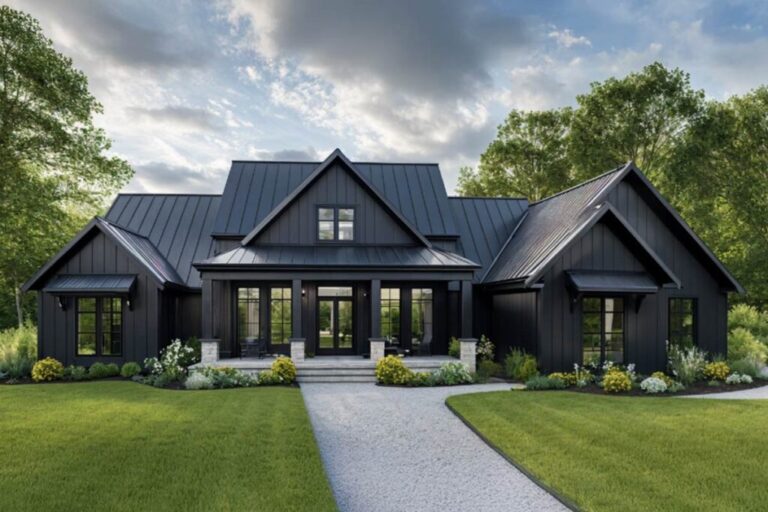 3-Bedroom 1-Story Modern Farmhouse with Unfinished Bonus Level (Floor Plan)
