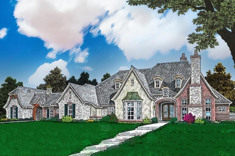 4-Bedroom 1-Story Luxury Modern Farmhouse With Bonus Room and 4-Car Garage (Floor Plan)