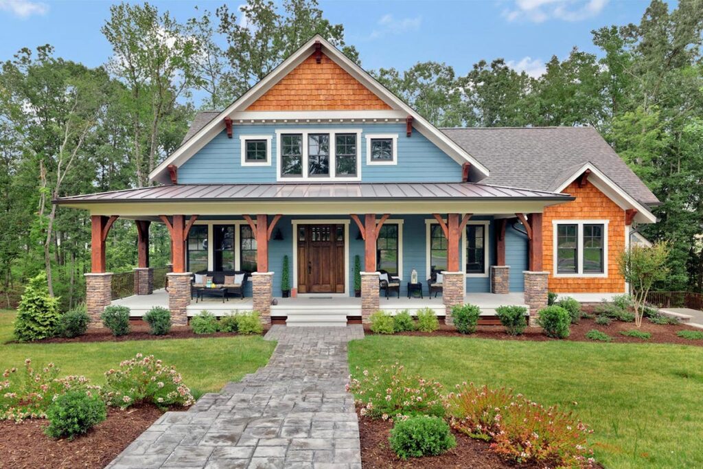 6-Bedroom 2-Story Craftsman House with Main Level Guest Room (Floor Plan)
