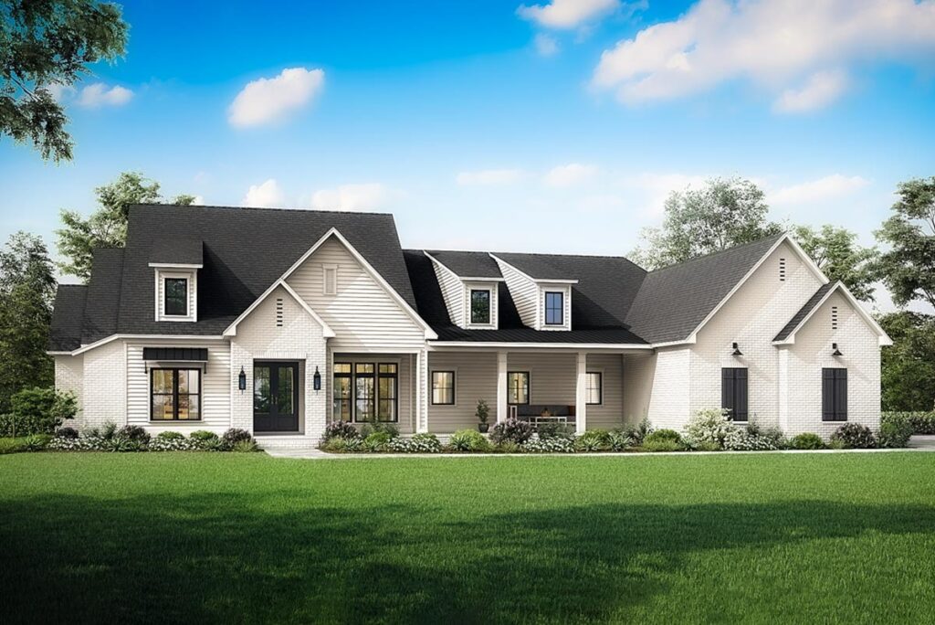 5-Bedroom 1-Story Modern Farmhouse With Side-Entry 4-Car Garage (Floor Plan)