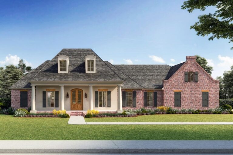 4-Bedroom 1-Story Modern Farmhouse With Bonus Room and Expansive Porches (Floor Plan)