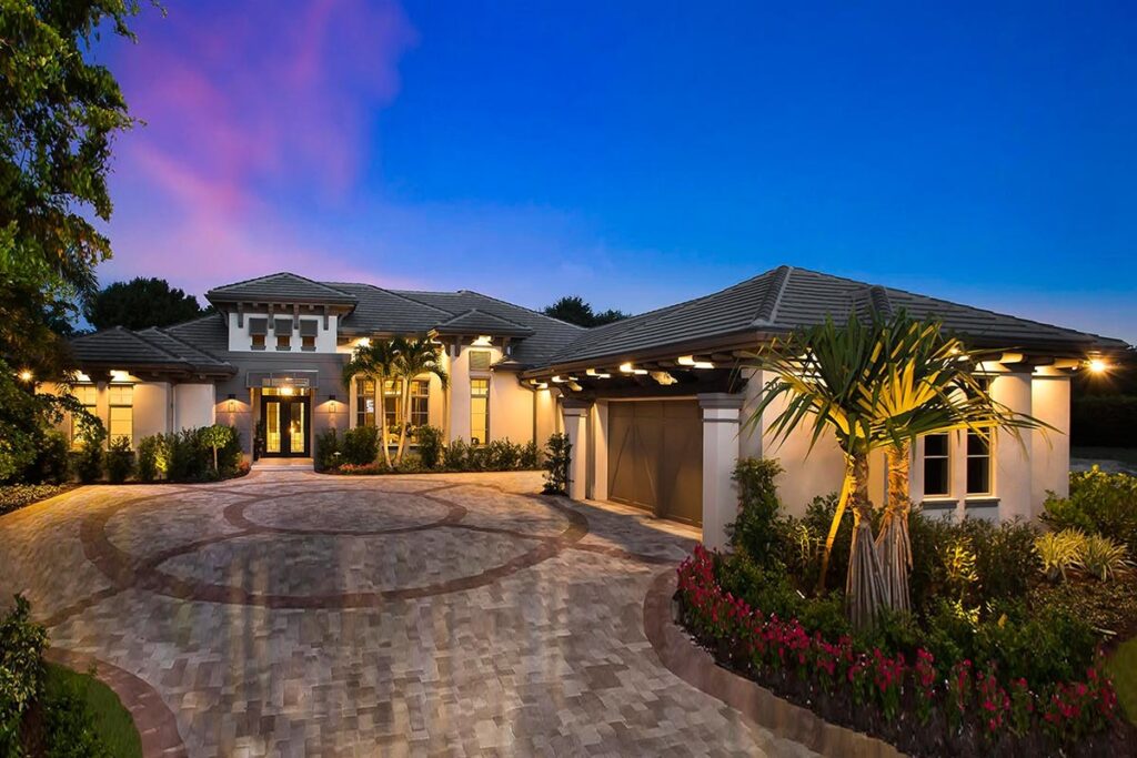 4-Bedroom 1-Story Modern Farmhouse With Expansive Lanai and Courtyard Garage (Floor Plan)