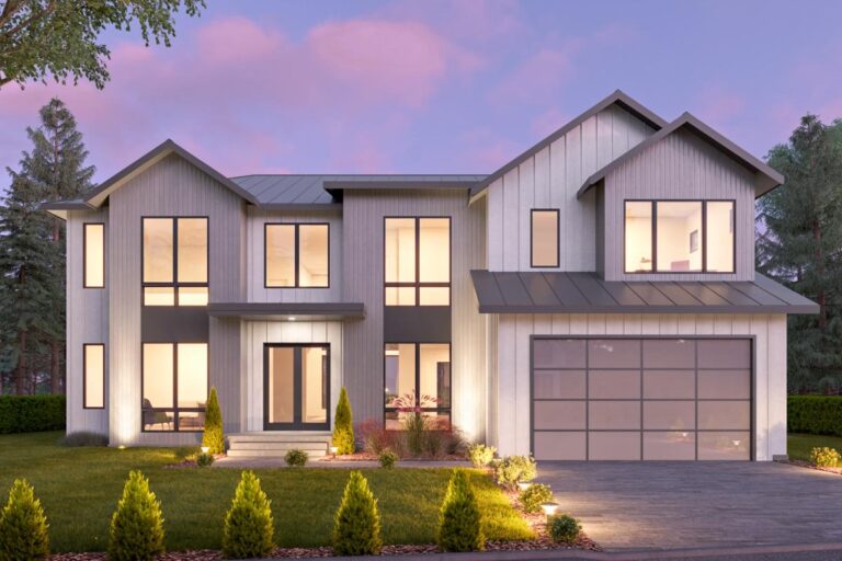 5-Bedroom 2-Story Modern Farmhouse With Bonus Room and Covered Patio (Floor Plan)