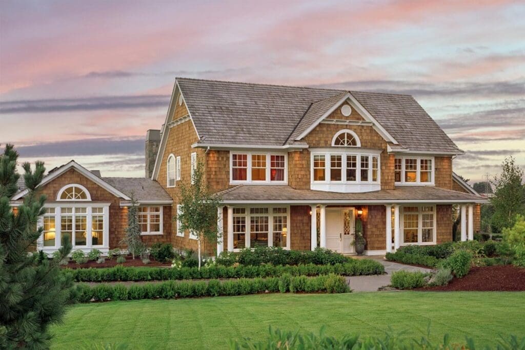 4-Bedroom Dual-Story Rustic Shingle House with Guest Wing and Palladian Charm (Floor Plan)