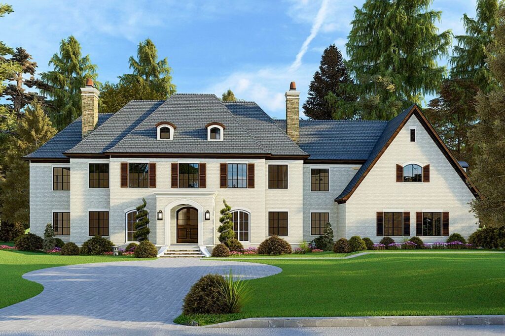 Two-Story 5-Bedroom Luxury Home with Bonus Room Above Garage (Floor Plan)