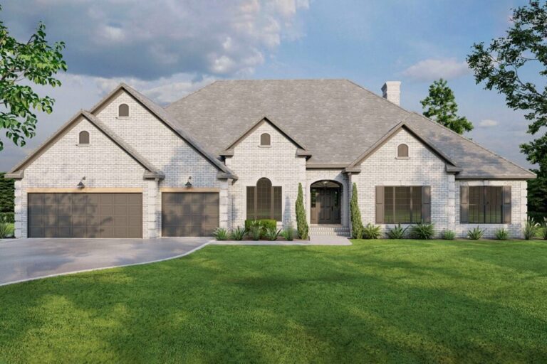 4-Bedroom 1-Story House with Brick Exterior and Bonus Expansion (Floor Plan)