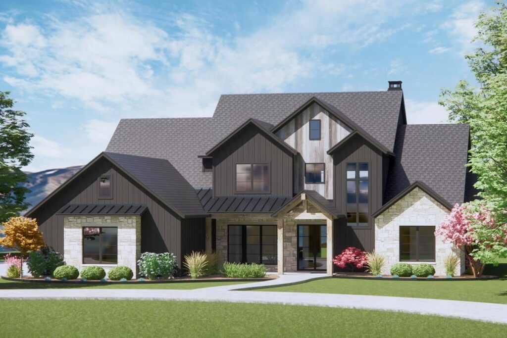 2-Story 4-Bedroom New American Craftsman Home with Game Room (Floor Plan)