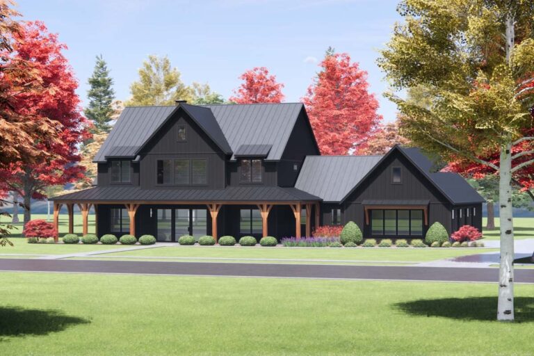 4-Bedroom 2-Story Luxury Farmhouse With Over 1,200 Sq. Ft. of Outdoor Living (Floor Plan)