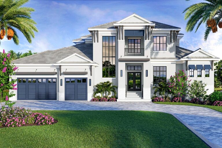 4-Bedroom 2-Story Luxury Home With Expansive Lanai and Balcony (Floor Plan)
