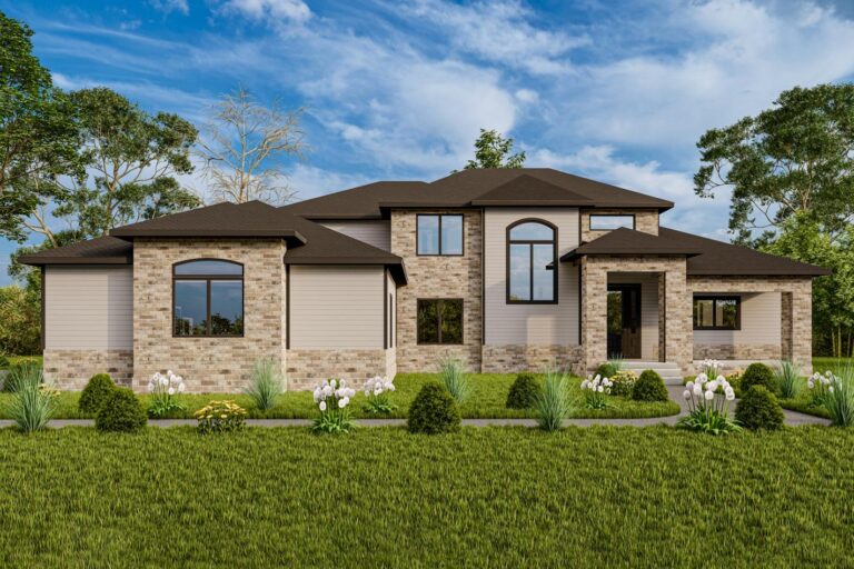 4-Bedroom 2-Story Modern Farmhouse With Walk-Out Basement & Bonus Room (Floor Plan)