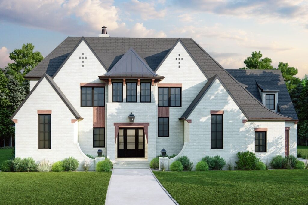 5-Bedroom 2-Story Transitional Country House with Bonus Room (Floor Plan)