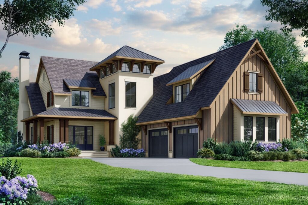 4-Bedroom 2-Story New American House with Second Flex Space (Floor Plan)